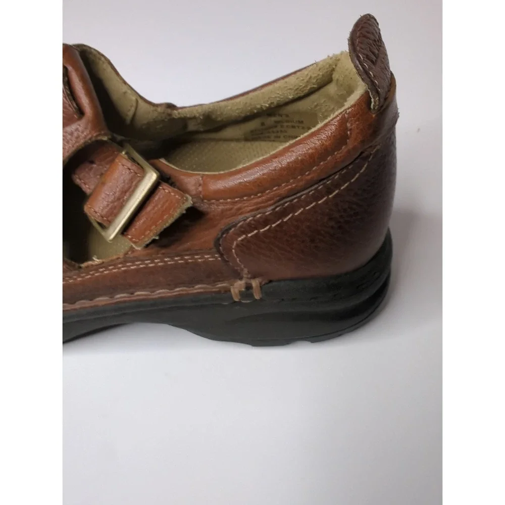 L.L. Bean Leather Fisherman Sandals Mens 8 Brown Caged Grandpacore Gorpcore